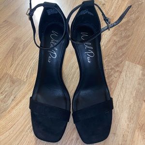 Wild Pair Black Suede Heels